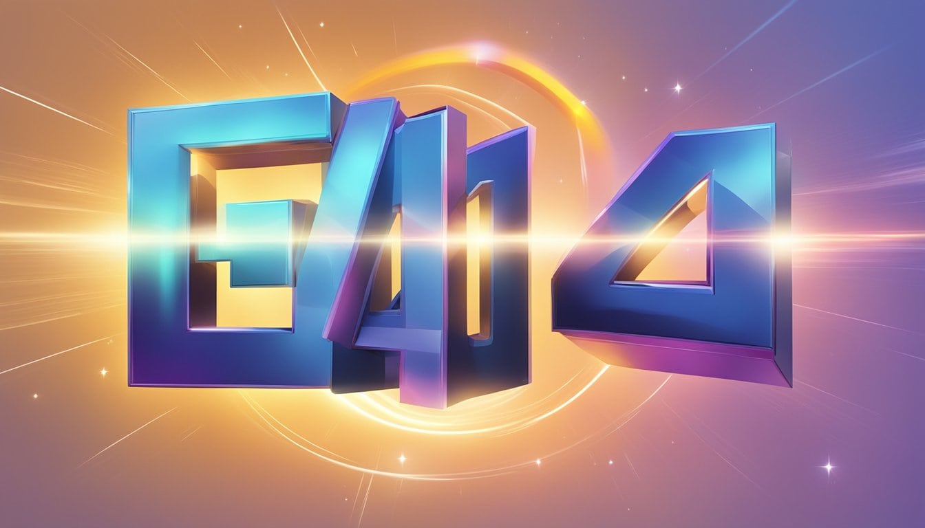 A glowing number "4141" hovers in the air, surrounded by a halo of light
